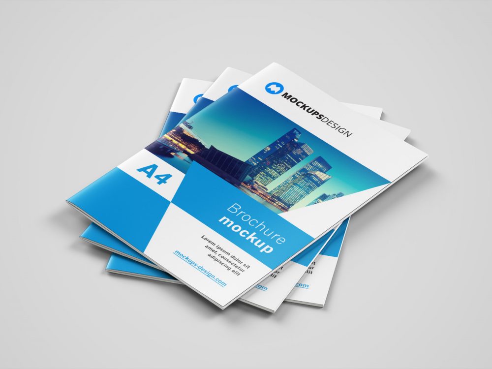 Free A4 Brochure Mockup