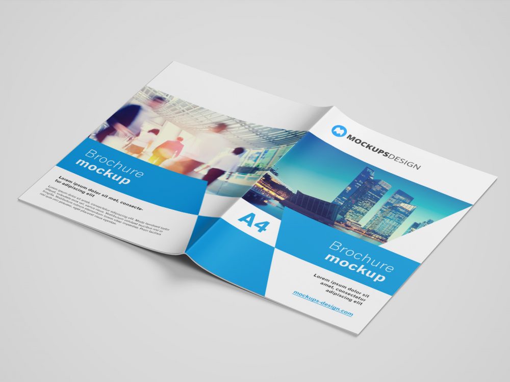 Free A4 Brochure Mockup