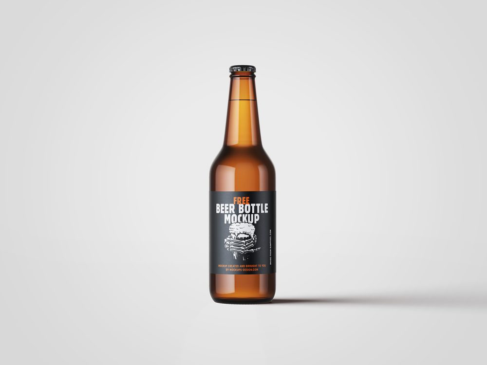 Free Beer Bottle PSD Mockup
