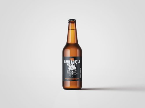 Free Beer Bottle PSD Mockup