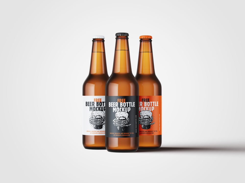 Free Beer Bottle PSD Mockup