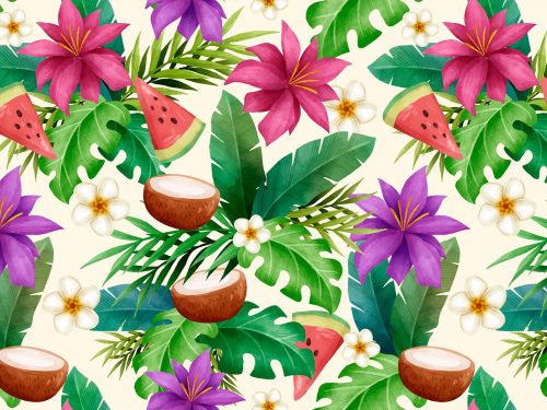 Free Floral Watercolor Pattern