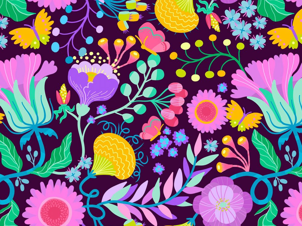 Free Floral Watercolor Pattern