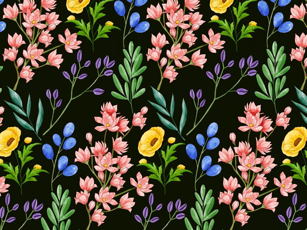 Free Floral Watercolor Pattern