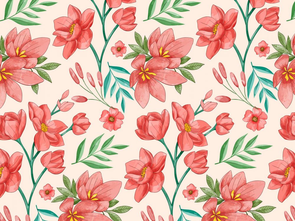 Free Floral Watercolor Pattern