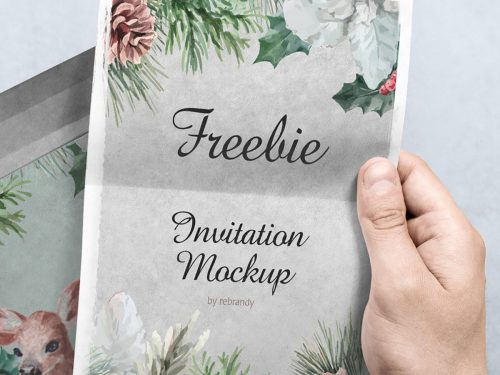 Free Invitation Mockup PSD