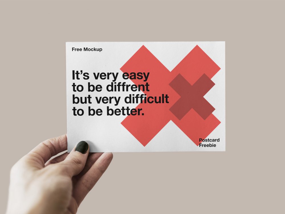 Free Postcard Mockup