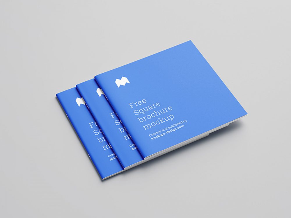 Free Square Brochure Mockup