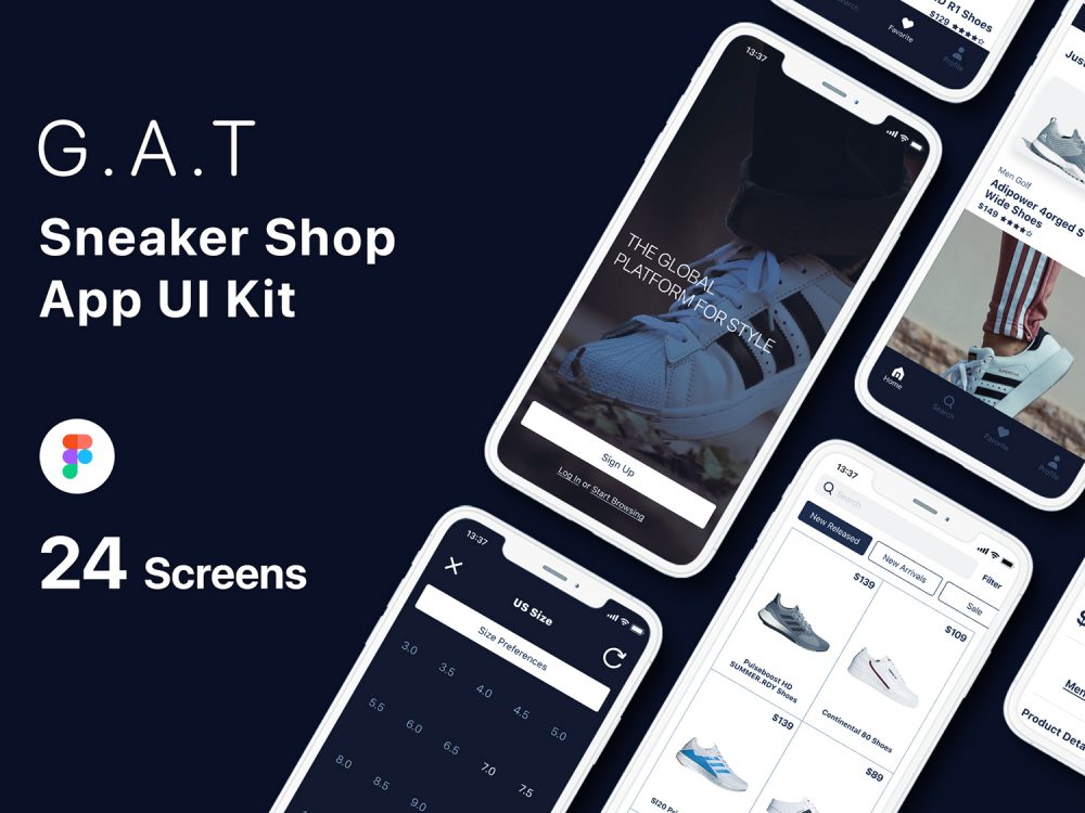 G.A.T - Sneaker Shop App UI Kit