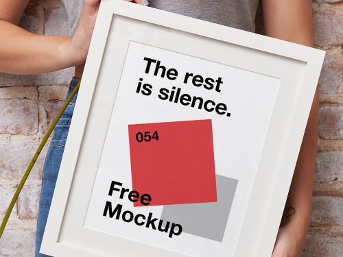 Hand Holding Frame Mockup