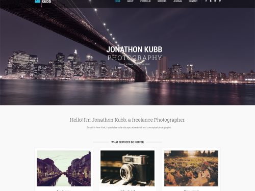 Kubb Free Homepage PSD