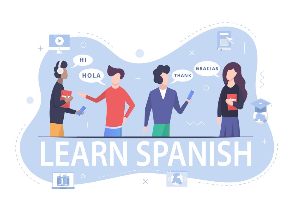 Learning the Spanish Language Illustration