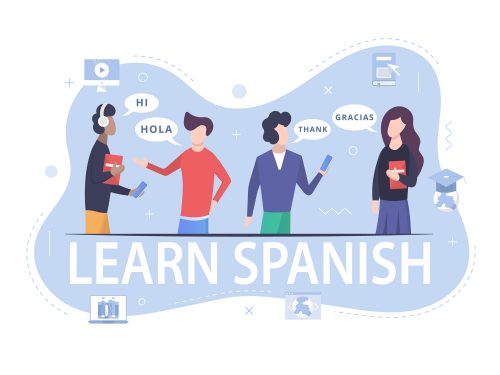 Learning the Spanish Language Illustration