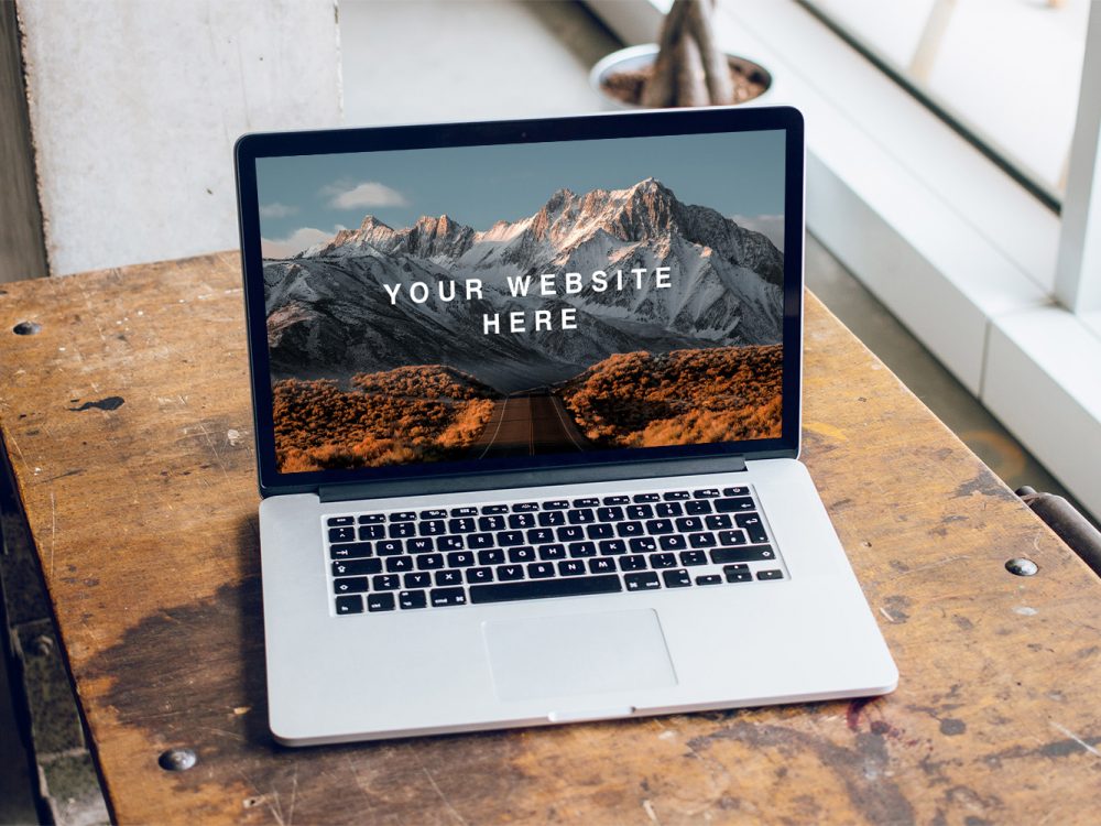 MacBook Pro on Desk Mockup
