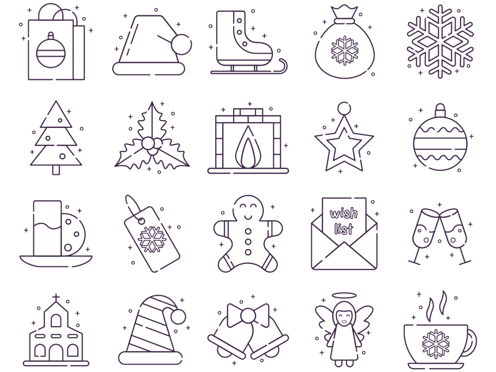 Merry Christmas Vector Free Icon Set 2