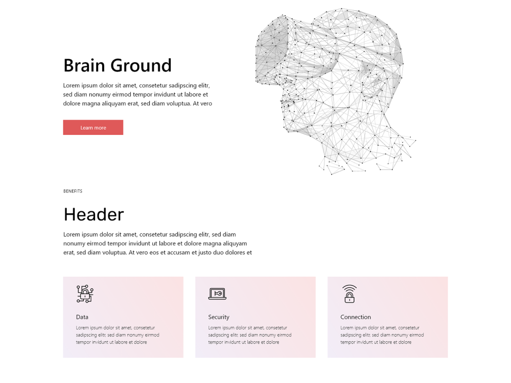 Modern and Clean Landing Pages UI