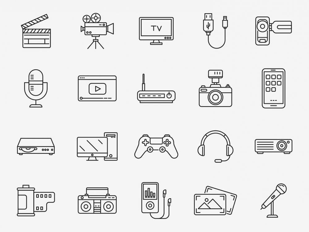 Multimedia Vector Icons