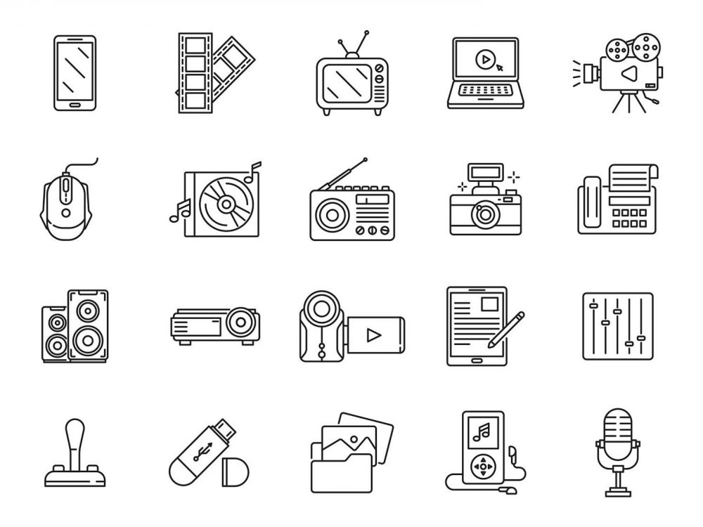Multimedia Vector Icons