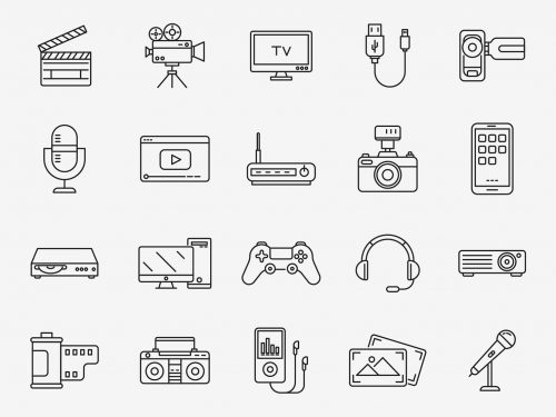 Multimedia Vector Icons