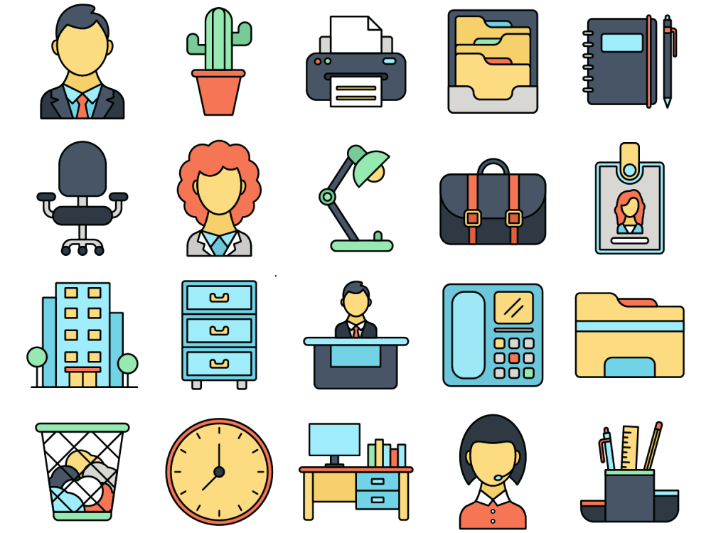 Office Vector Free Icon Set