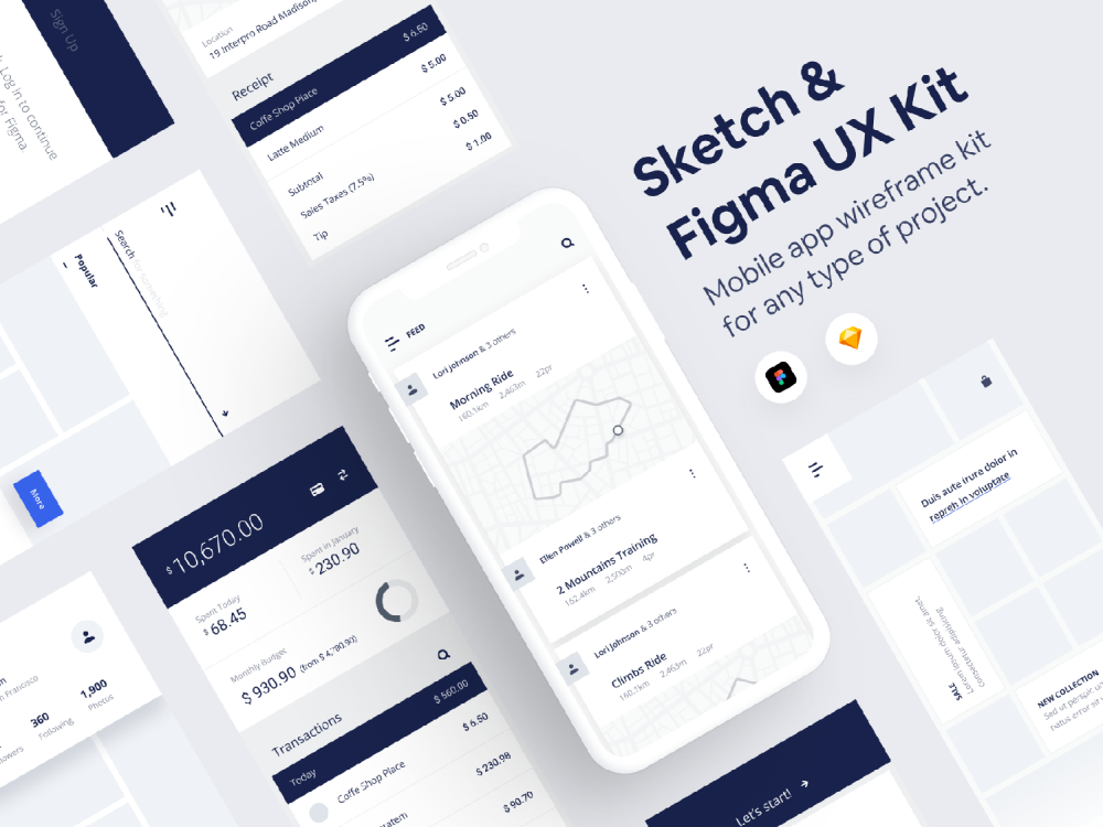 Sketch & Figma Mobile Wireframe Kit