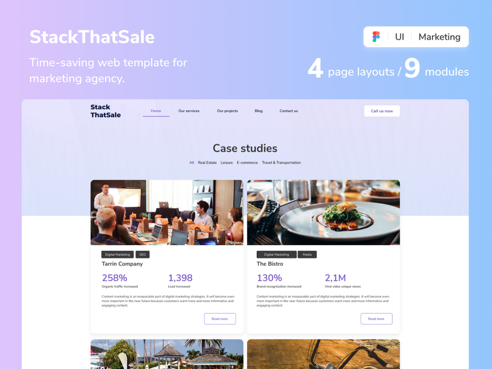 StackThatSale Agency UI Kit