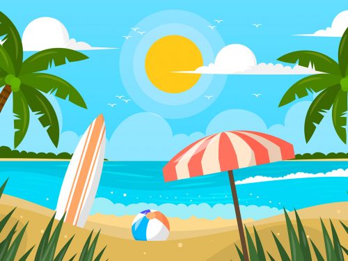 Summer Vacation Illustration