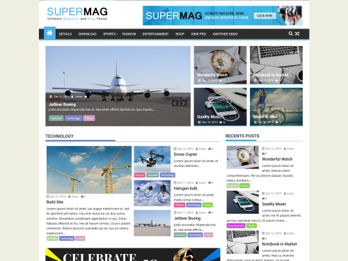 SuperMag: Ultimate Magazine, News and Blog WordPress Theme