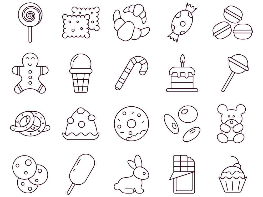 Sweets Vector Free Icon Set 2
