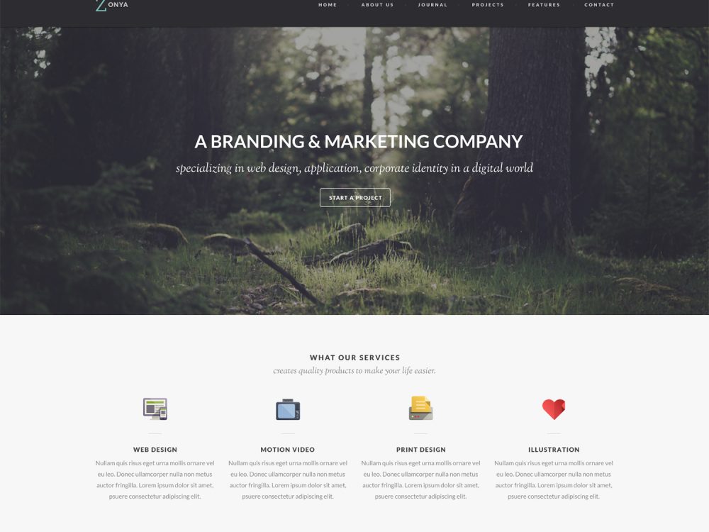 Zonya Free Homepage PSD