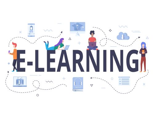 Banner E-learning Concept Vector Design