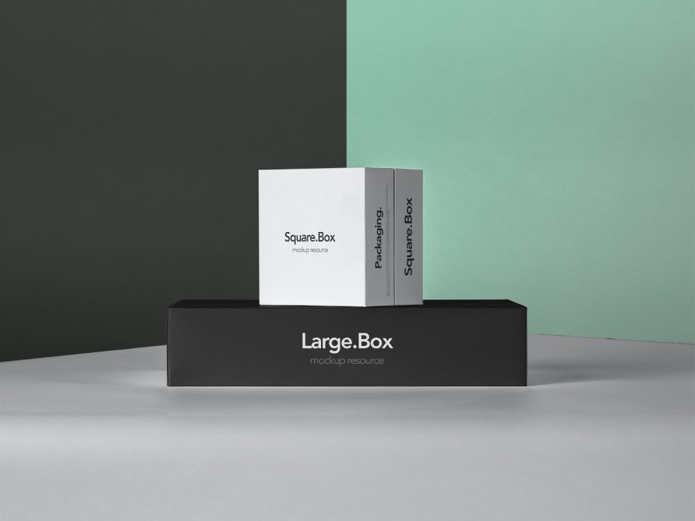 Box Packaging Free PSD Mockup