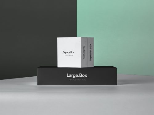 Box Packaging Free PSD Mockup