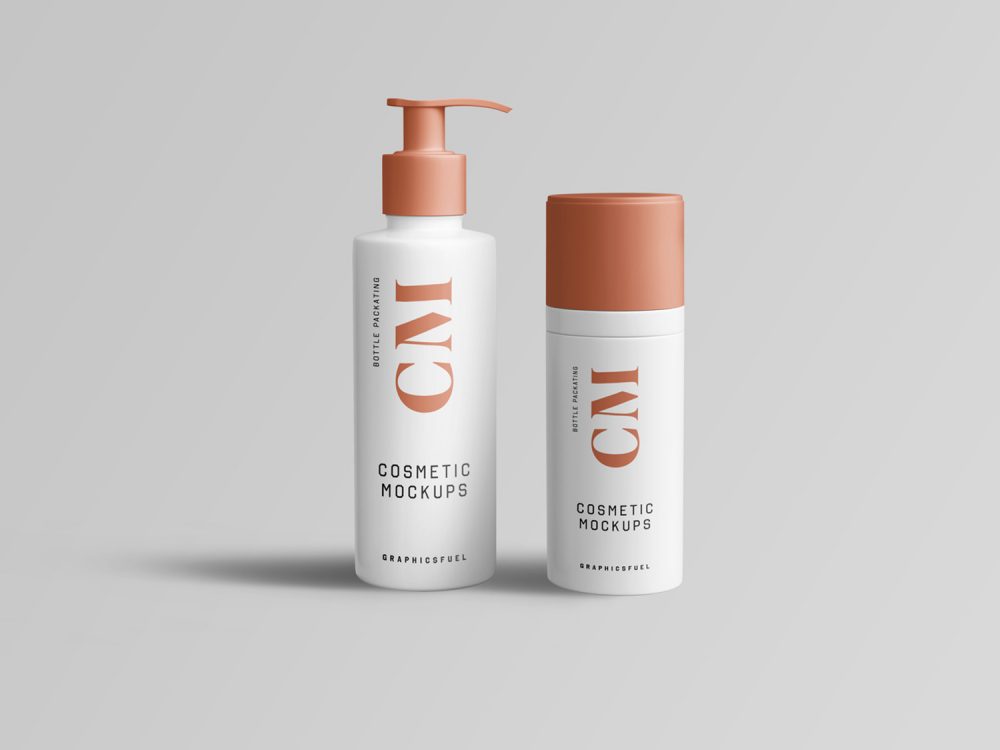 Cosmetic Bottles Mockup