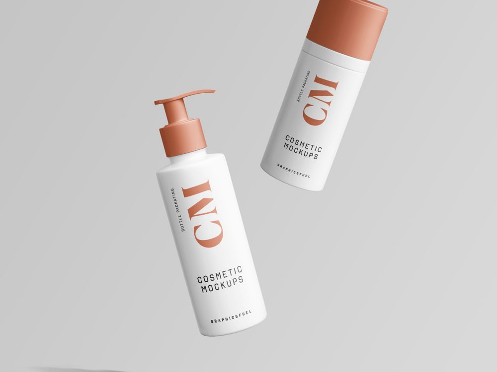 Cosmetic Bottles Mockup