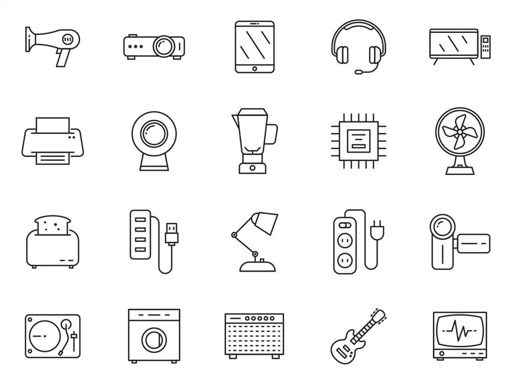 Electronics Vector Icons