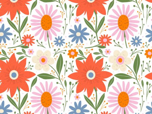 Free Floral Watercolor Pattern