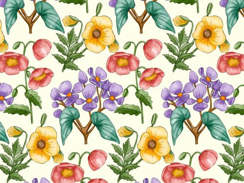 Free Floral Watercolor Pattern