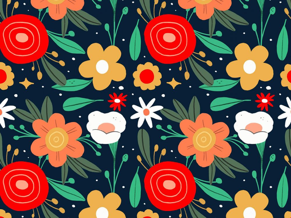 Free Floral Watercolor Pattern
