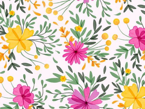 Free Floral Watercolor Pattern