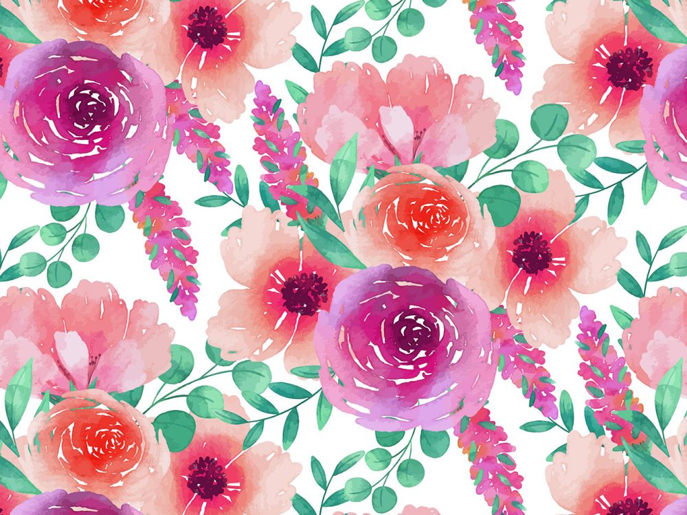 Free Floral Watercolor Pattern