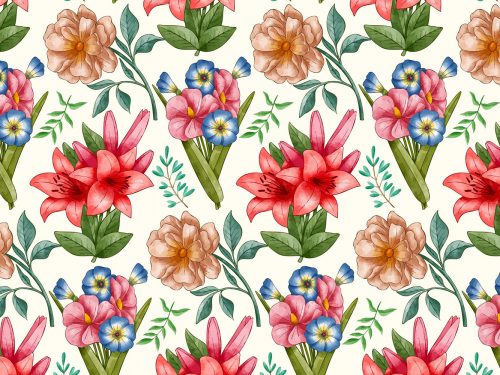Free Floral Watercolor Pattern