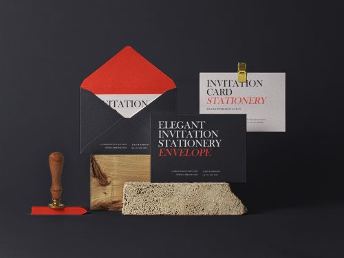 Free Invitation Mockup PSD