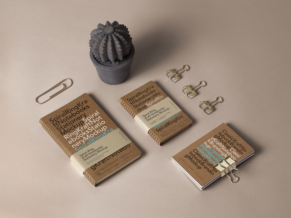 Free Spiral Notebook Mockup