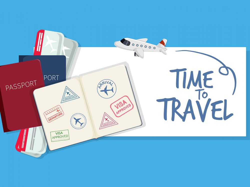 Free Travel Time Vector Illustration