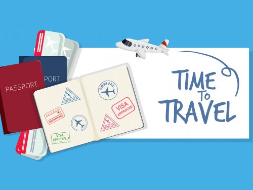 Free Travel Time Vector Illustration