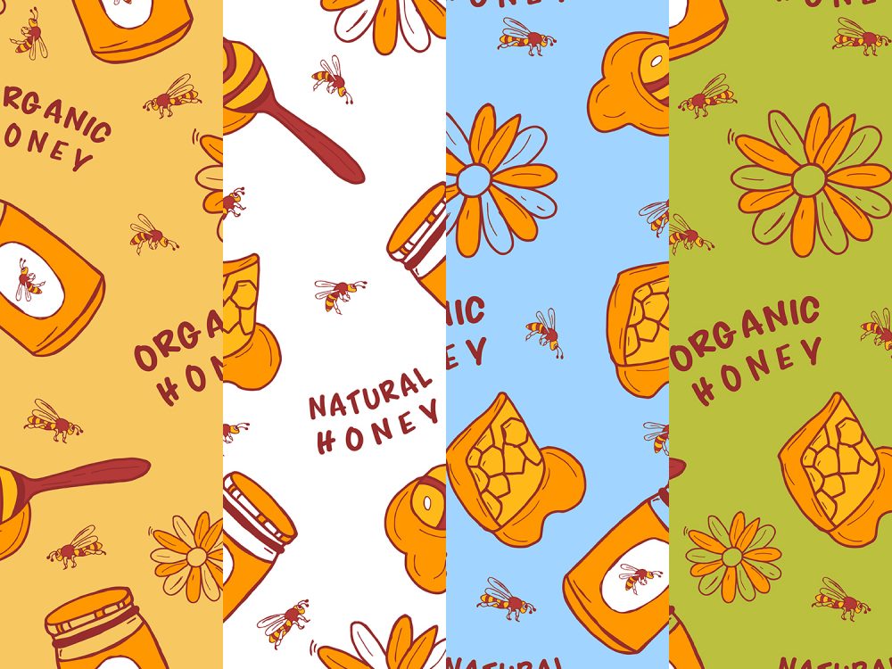 Honey Vector Free Seamless Pattern