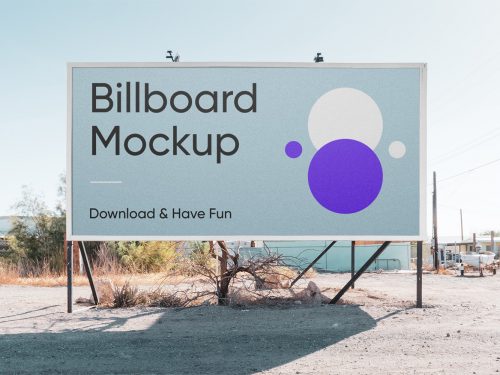 Horizontal Billboard PSD Mockup