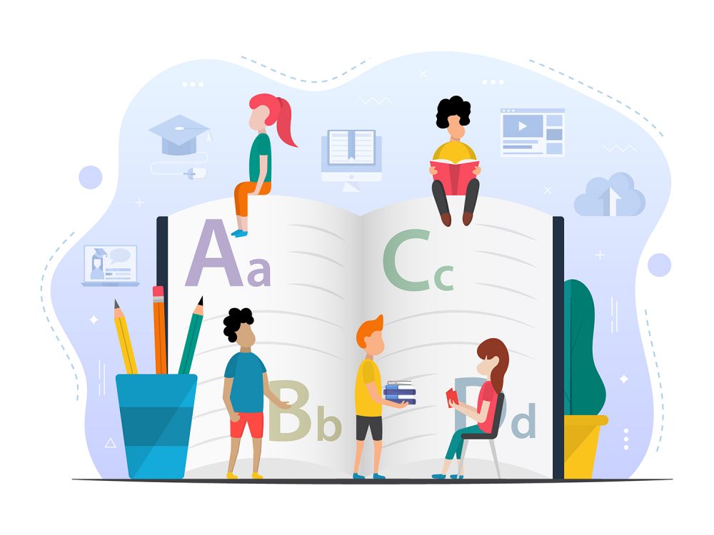 Kids Learning Alphabet Concept