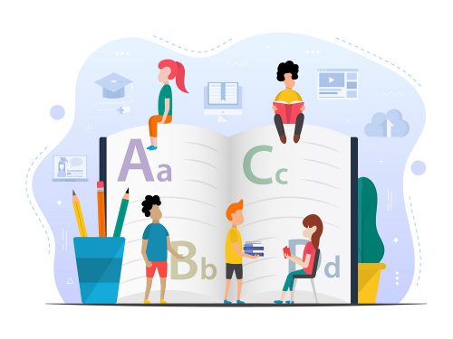 Kids Learning Alphabet Concept